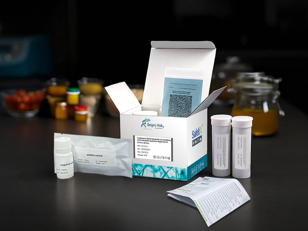 Furaltadone (AMOZ)Metabolite & Furazolidone (AOZ) 
Metabolite Qualitative Rapid Test Kit